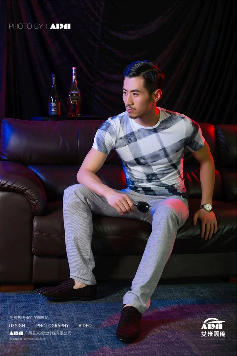 Professional Menswear Modeling Casual Menswear Scene Photography