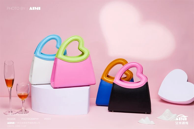 Handbag white background photography