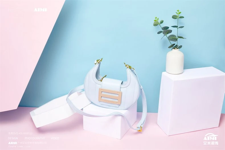 Handbag white background photography