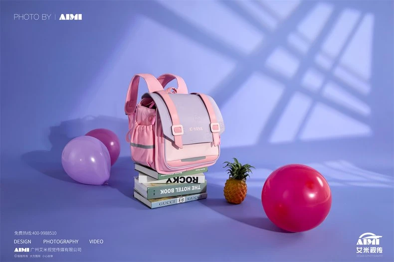 Children's Backpack flat-lay photography