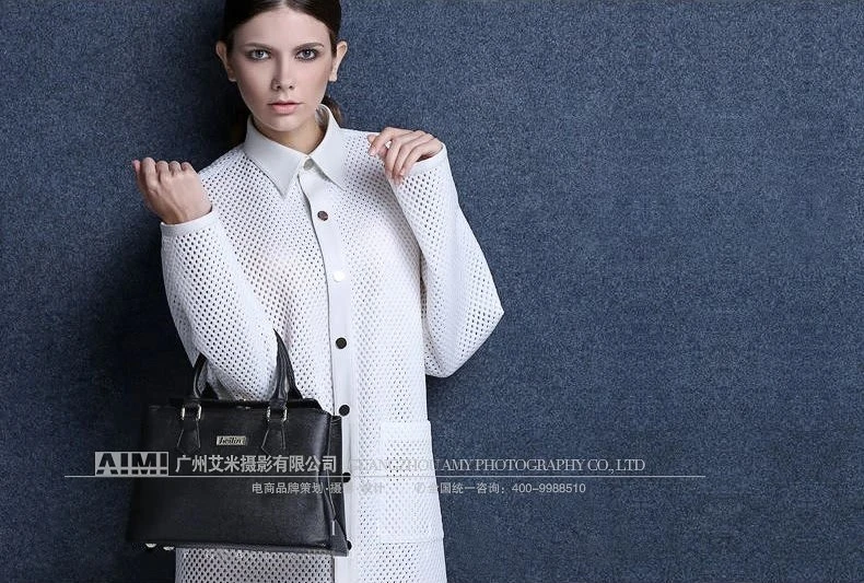 Guangzhou bag shooting company Professional female bag model brand publicity white background photography