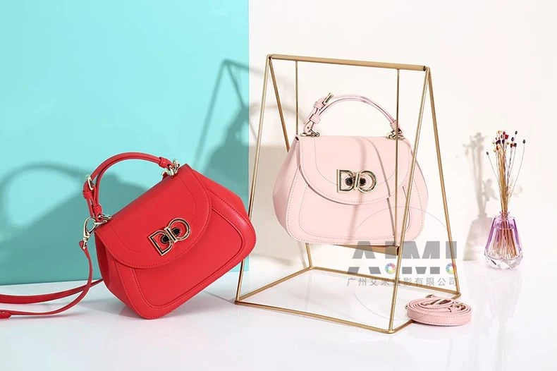 Ladies Handbag Classic Shooting Girls Crossbody Bag Scene Creative Shooting flat-lay photography