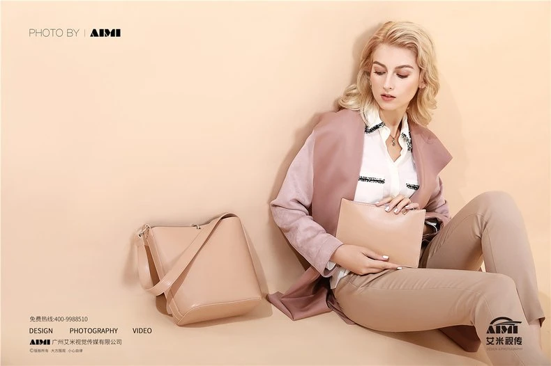 High-end brand ladies bag creative photography Guangzhou product modeling photography company structured form photography