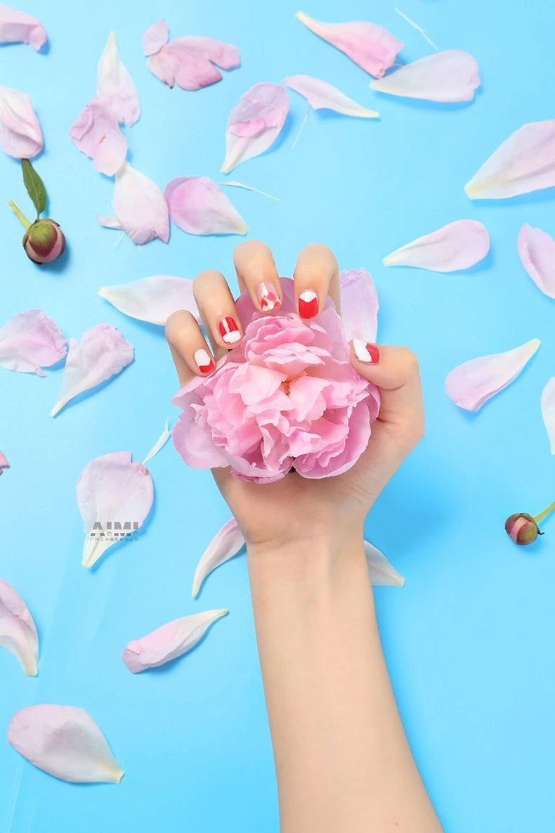 Beauty Nail Polish Scene Photography Hand Touch Product Detail flat-lay photography