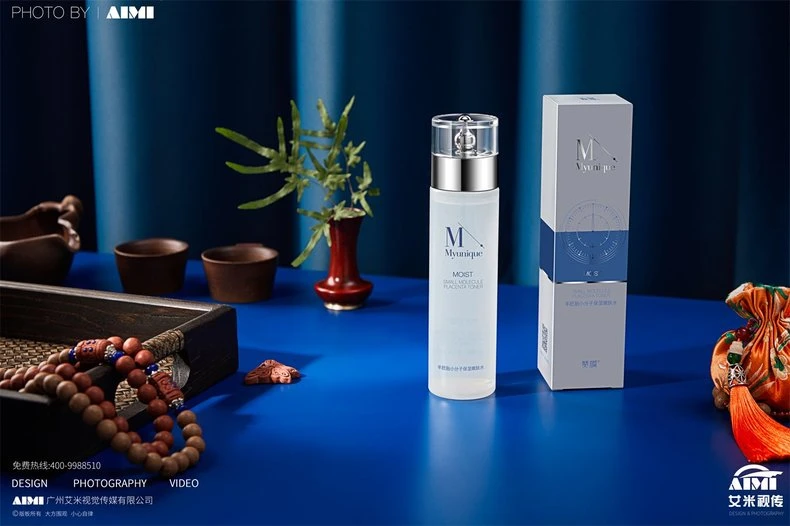 e-commerce skincare shooting effect Chinese style photography Guangzhou cosmetics shooting company flat-lay photography