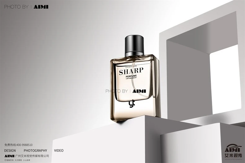 SHARP brand perfume products professional photography cosmetics creative lifestyle photography