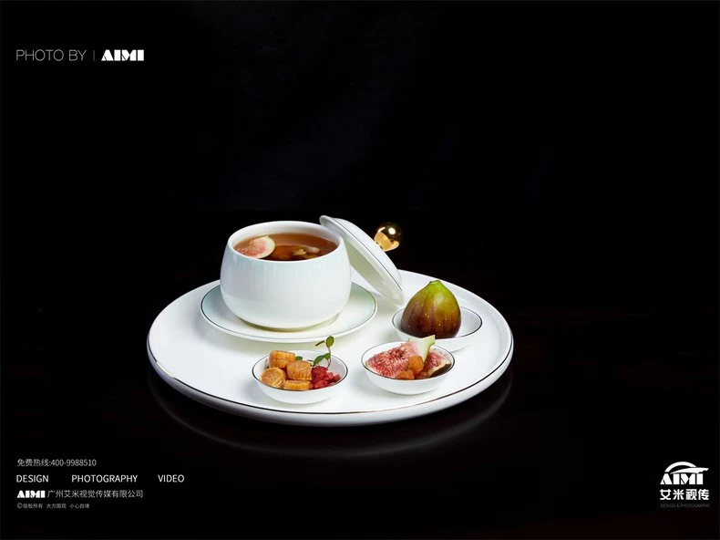 Dishes styled scene photography