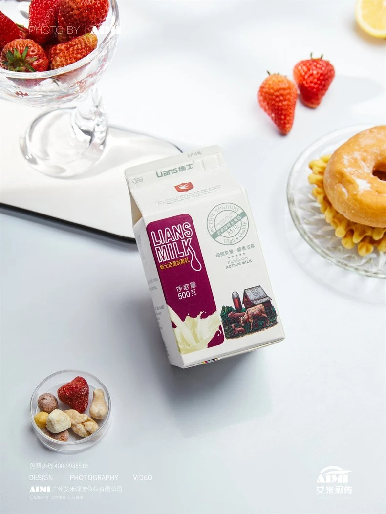 Milk creative composition photography