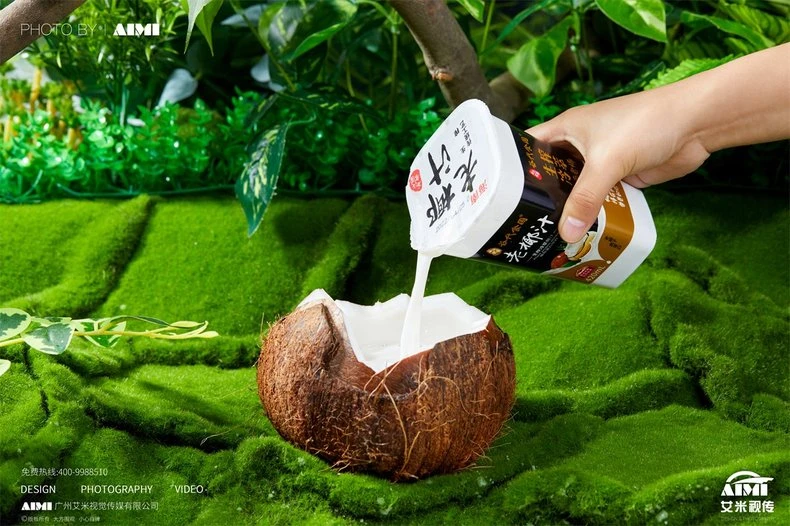 Coconut Water creative composition photography