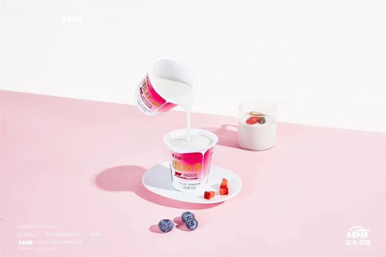 Yogurt creative composition photography