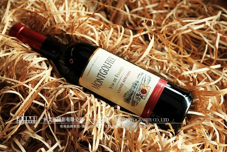 Gift Red wine pure scene shooting E-commerce alcohol white background photography
