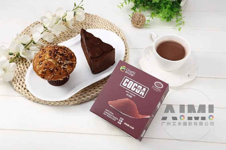 Branded Cocoa Powder Photography Coffee Photography E-commerce Snacks Photography Company styled scene photography