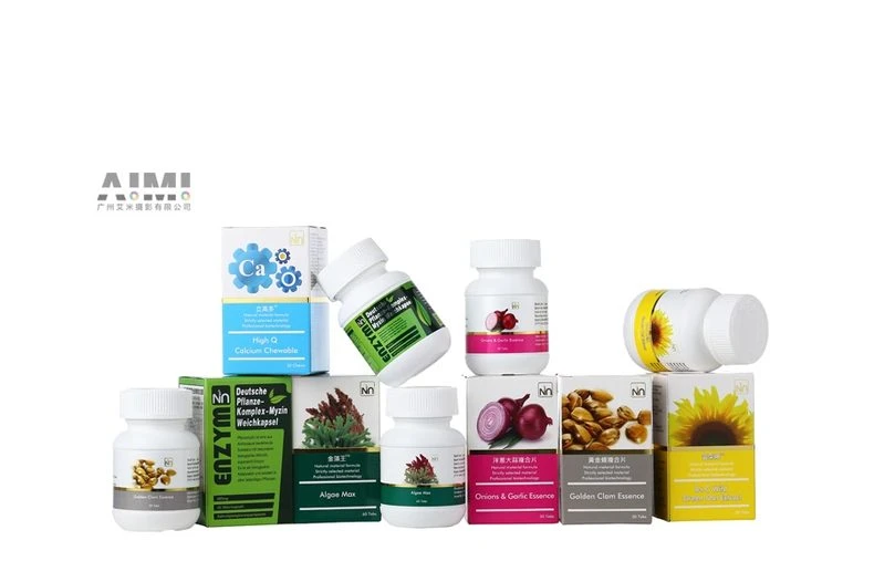 Guangzhou health care shooting company e-commerce health care products shooting on white background styled scene photography