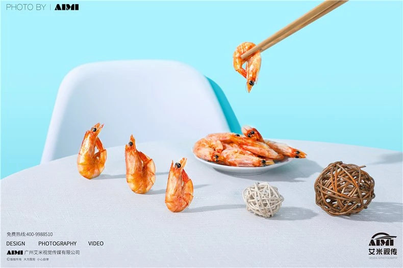 Snacks Product Photography Shrimp Slices Creative Photography Guangzhou Food Photography Company creative composition photography