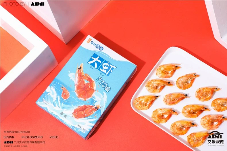 Snacks Product Photography Shrimp Slices Creative Photography Guangzhou Food Photography Company creative composition photography