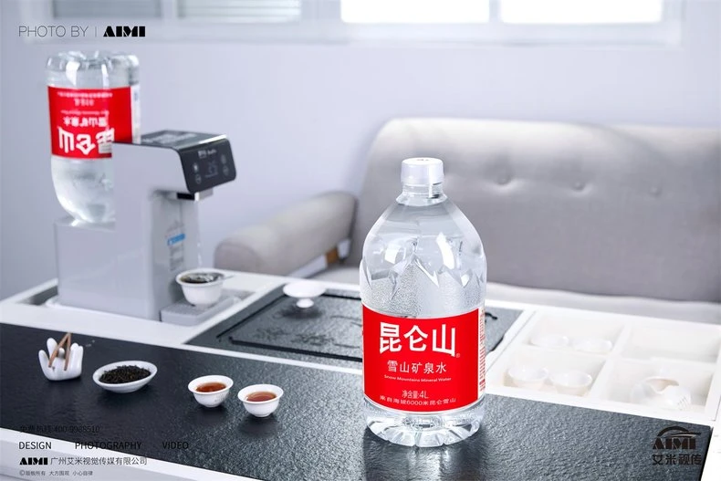 Kunlun Mountain Snow Mountain Mineral Water Photography Commercial Product Photography Creative Disp detail shot photography