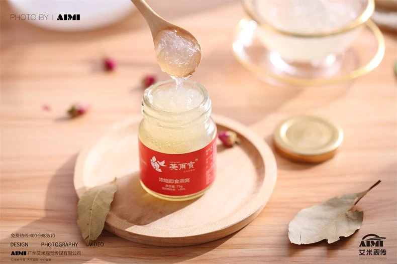 Branded birds nest gift photography Bird& ;s nest food photography Advertising white background photography