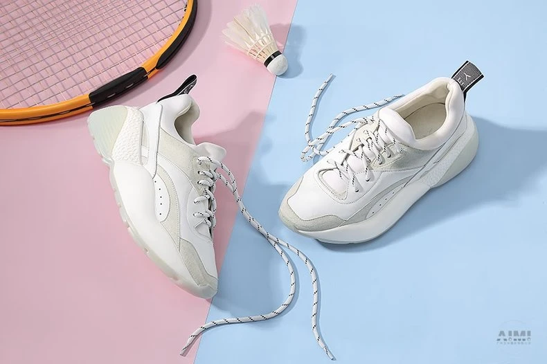 Ladies Sneakers Product Shooting Fashion Sneakers Creative Shooting Scene Customization white background photography