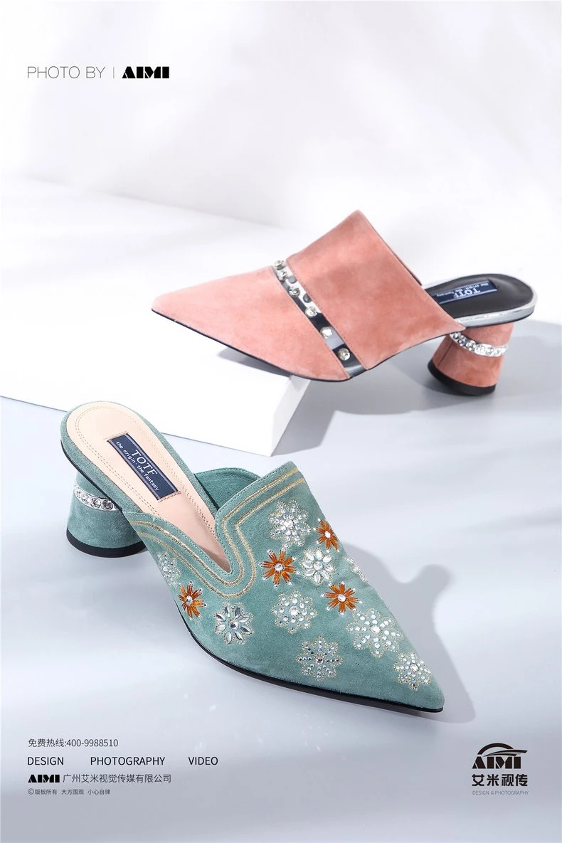 Brand Lady Shoes Advertising Campaign Shooting Guangzhou Shoes Product Photography Company white background photography