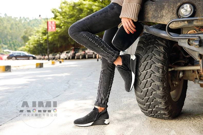 Guangzhou Ladies Shoes Model Shooting Company E-commerce Shoes Creative Shooting white background photography