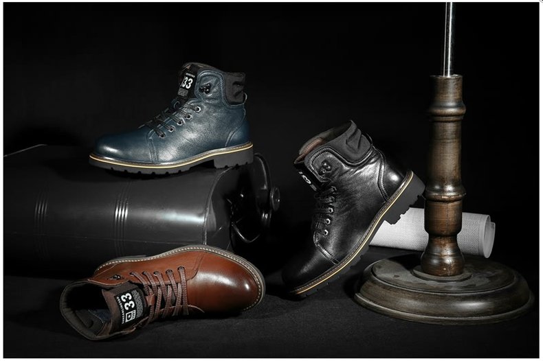 Standard angle set β side profile hero shot of men's leather shoes