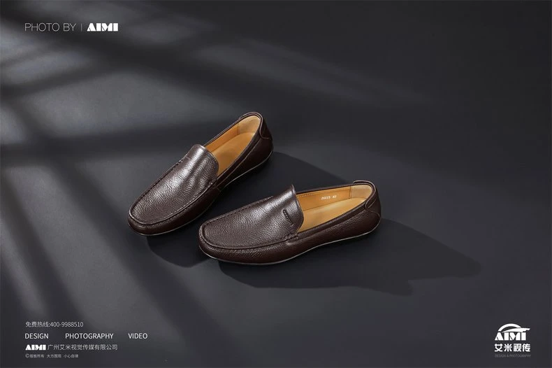 Men's Leather Shoes on-model photography