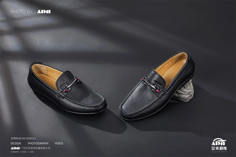 Men's Leather Shoes white background photography