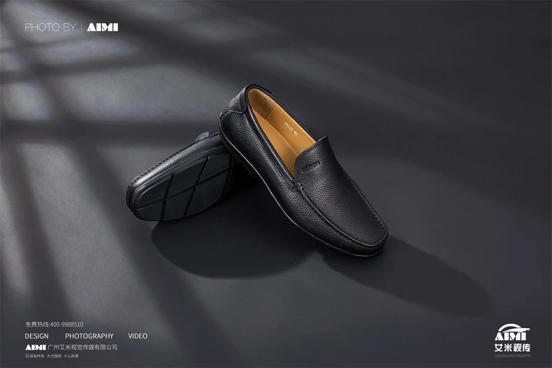 Men's Leather Shoes on-model photography