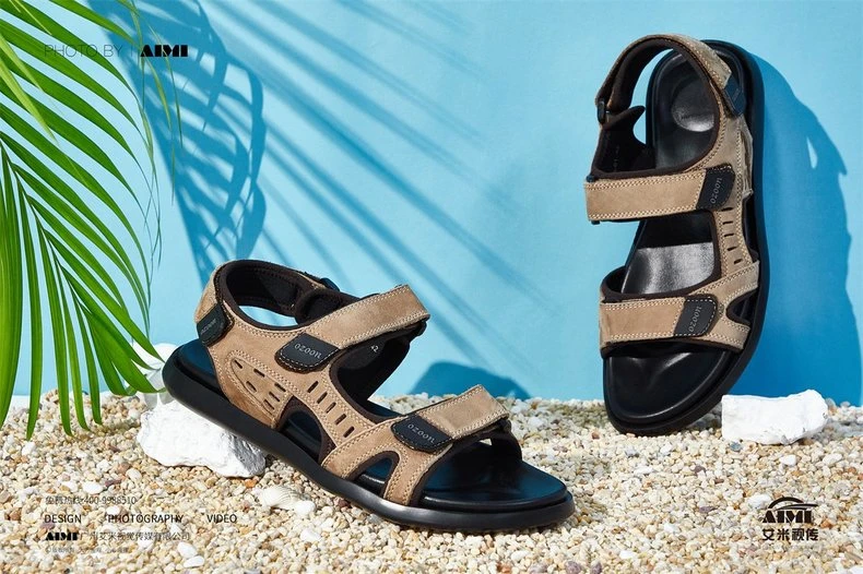 Sandals detail shot photography