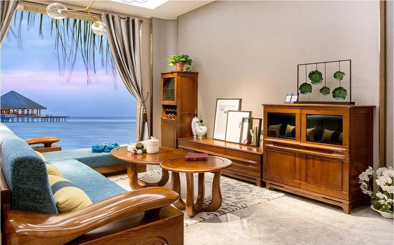 Solid Wood New Chinese Furniture Photography Guangzhou Tianhe Furniture room-set styled photography