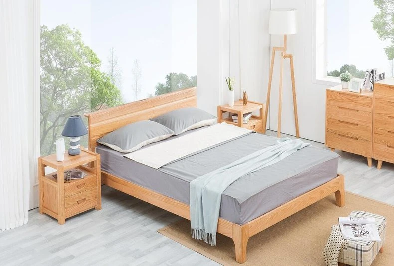 e-commerce solid wood bed shooting scene real photography Guangzhou furniture photography serv room-set styled photography