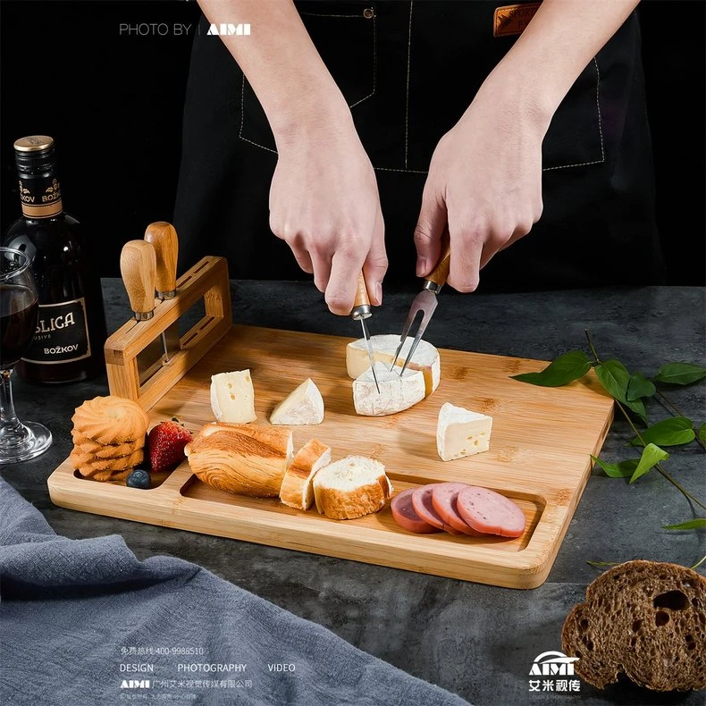 Knife Set flat-lay photography