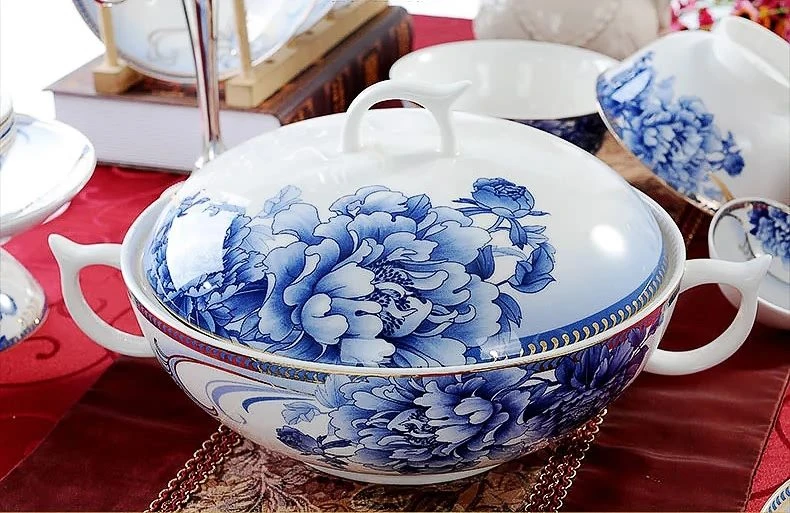 Tableware photography Chinese style Bowl and dish scene pure scene shooting HD details show white background photography