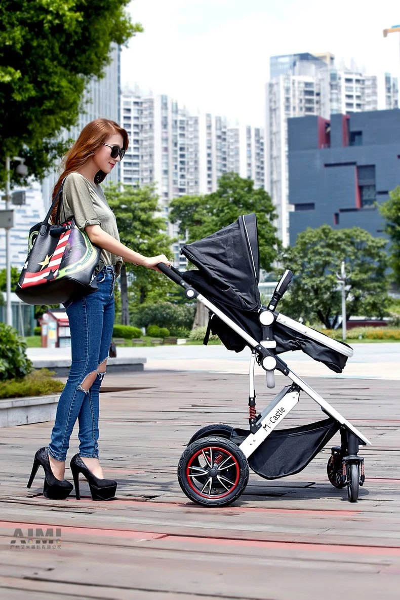Baby Stroller Outdoor Photography Tall Female Model Scene Photography Business Planning group shot photography