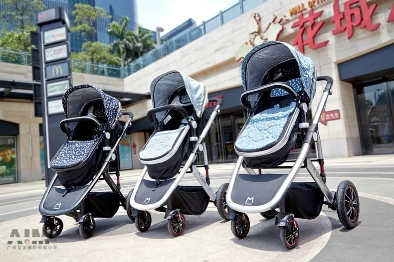Maternal and child products Baby stroller shooting Creative real-life scenes flat-lay photography