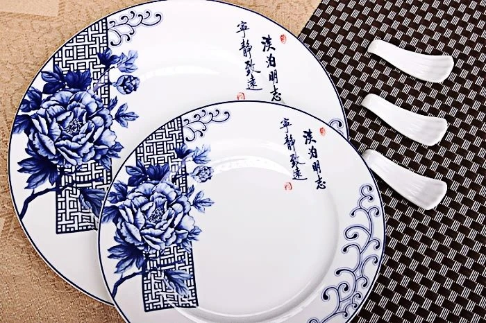 Tableware Photography Chinese Porcelain Dish Photography Pure Scene flat-lay photography