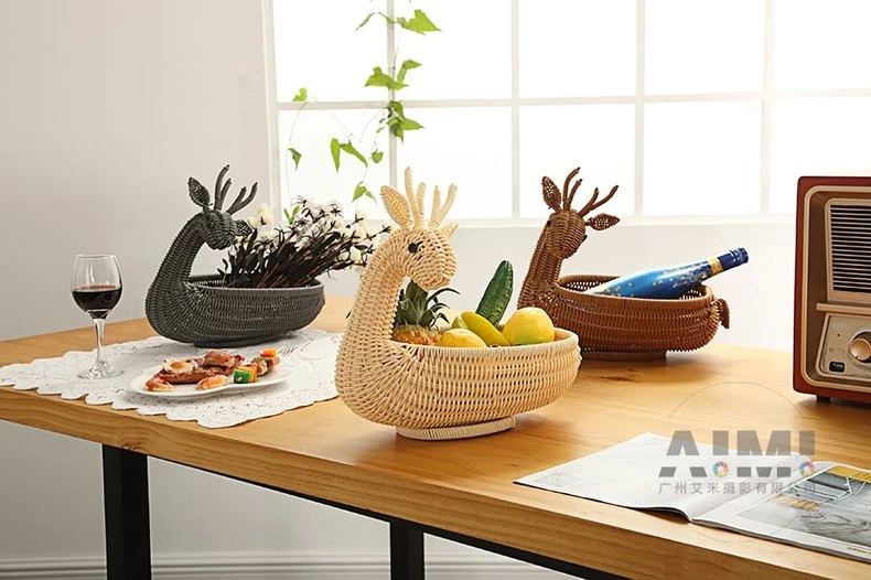 Bamboo Basket Product Photography in China