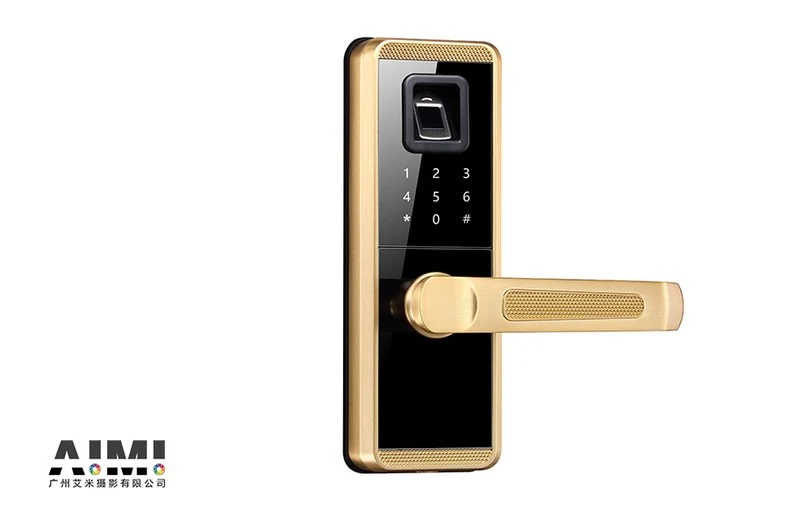 Small Family Fingerprint Lock Photography White Backgrounds Photography Commercial Product Photograp flat-lay photography