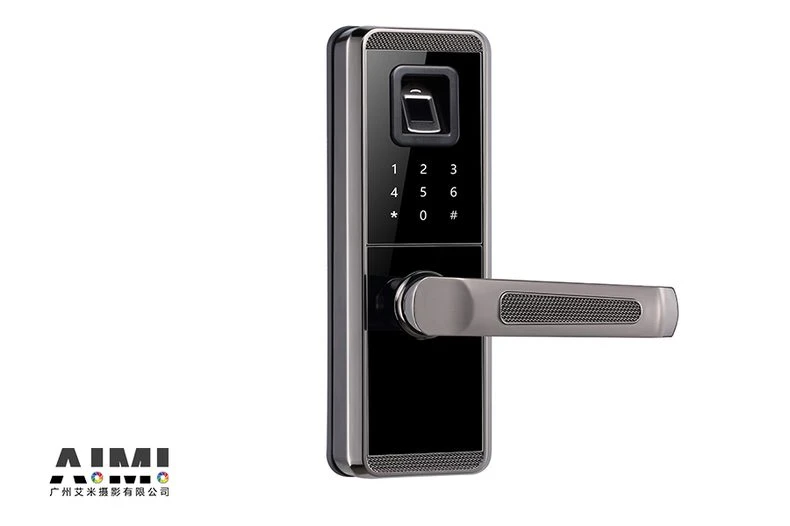 Small Family Fingerprint Lock Photography White Backgrounds Photography Commercial Product Photograp creative photography