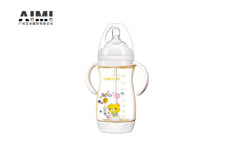 High-end Baby Bottle Photography White Bottle Photography Guangzhou Commercial Photography Company flat-lay photography