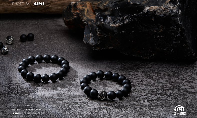 Obsidian Bracelet Jewelry Photography