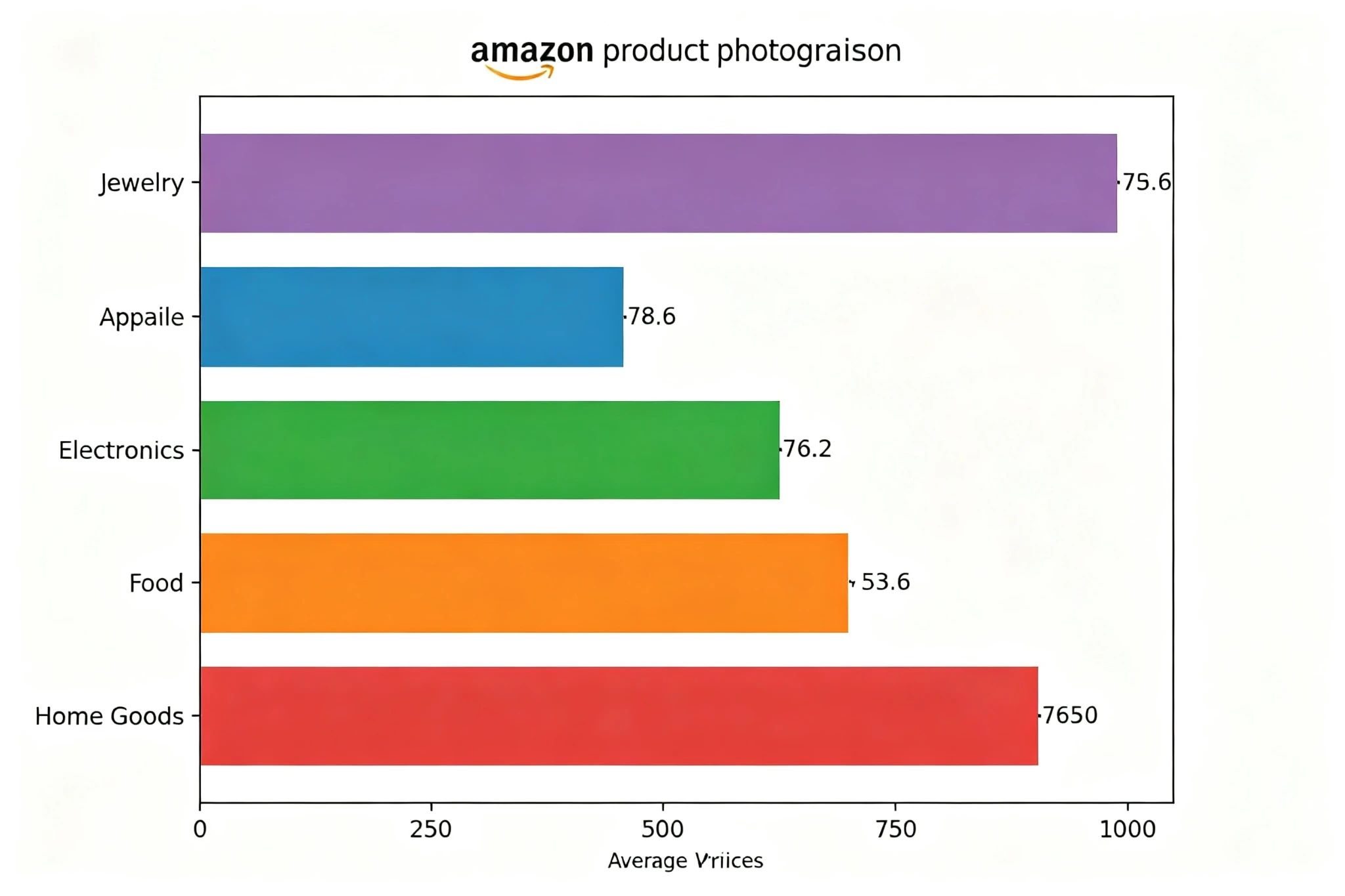 Average product photography pricing by category