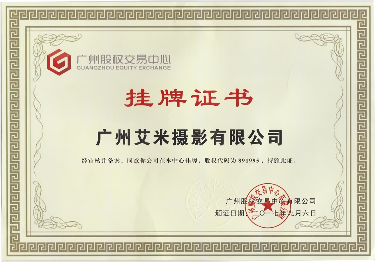 AIMI Publicly Listed Certificate