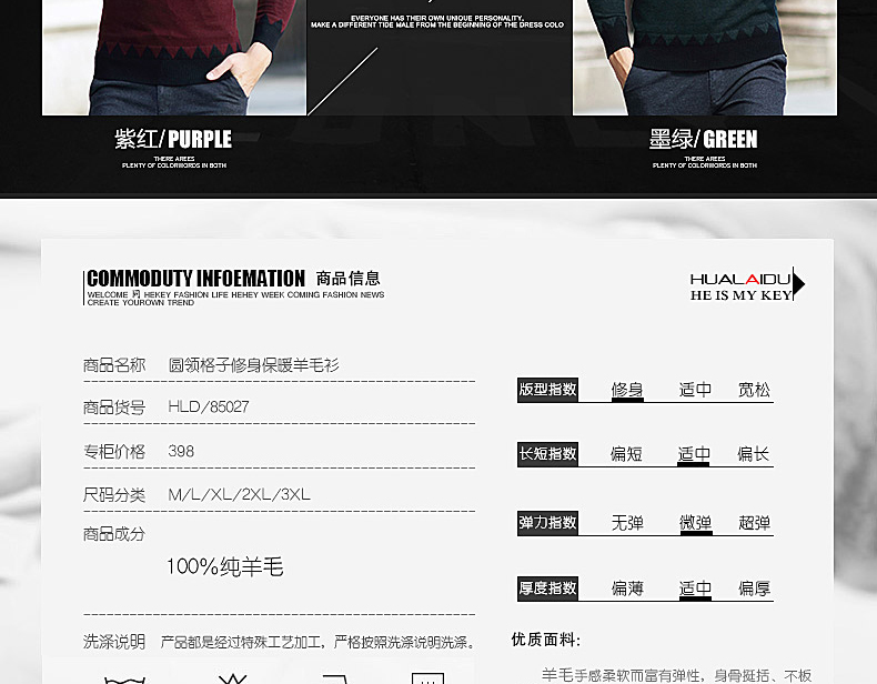 Men's ApparelDetail Page Design Production