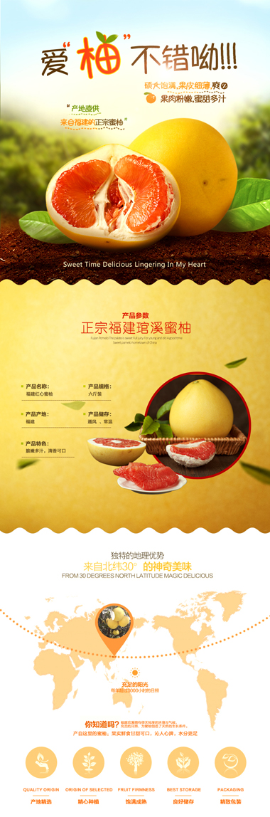 Food — product detail page design